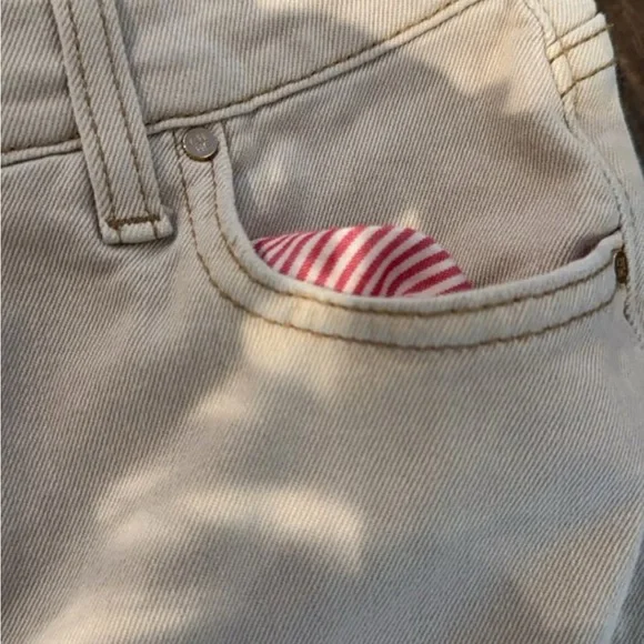 Carolina Herrera Cream Denim straight leg slim Pants